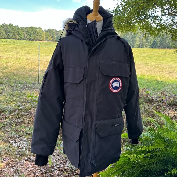 Canada Goose Black Performance Jacket with Fur Hood - Picture 1 of 7